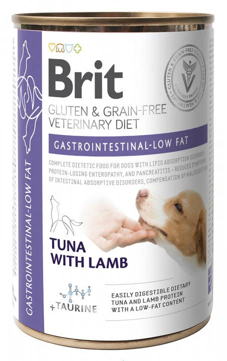 Brit Vet Diet Gastrointestinal Low Fat Tuna & Lamb 400g