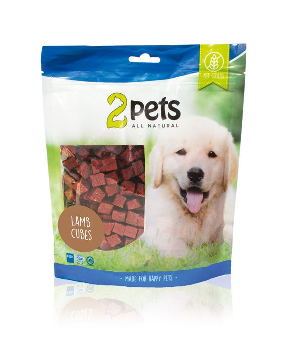 2 pets Dogsnack Lamb Cubes 400g