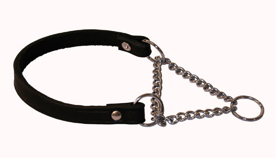 Dogman Halvstryp Råläderhalsband Svart 12/25