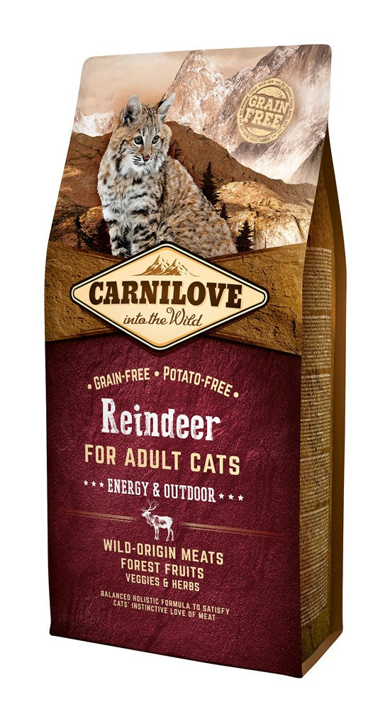 Carnilove Reindeer Energy & Outdoor Adult Cat 6 kg