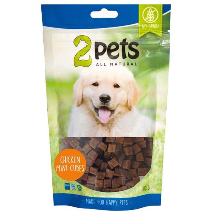 2pets Hundgodis MiniCubes Kyckling 100g