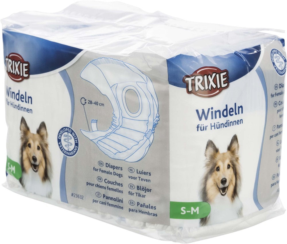 Trixie Blöjor för Tikar, S-M (28-40 cm), 12-pack
