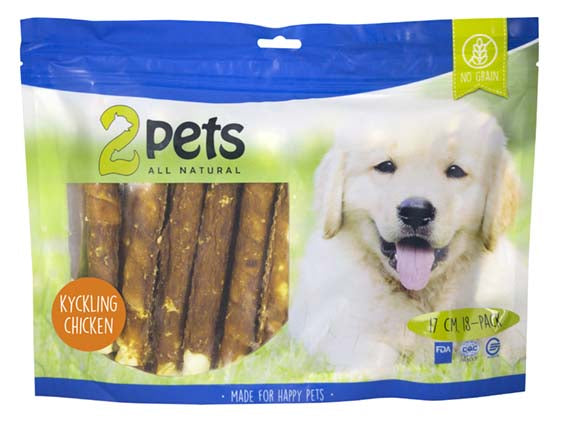 2pets Tuggrullar Filé 17cm 18-pack 840g