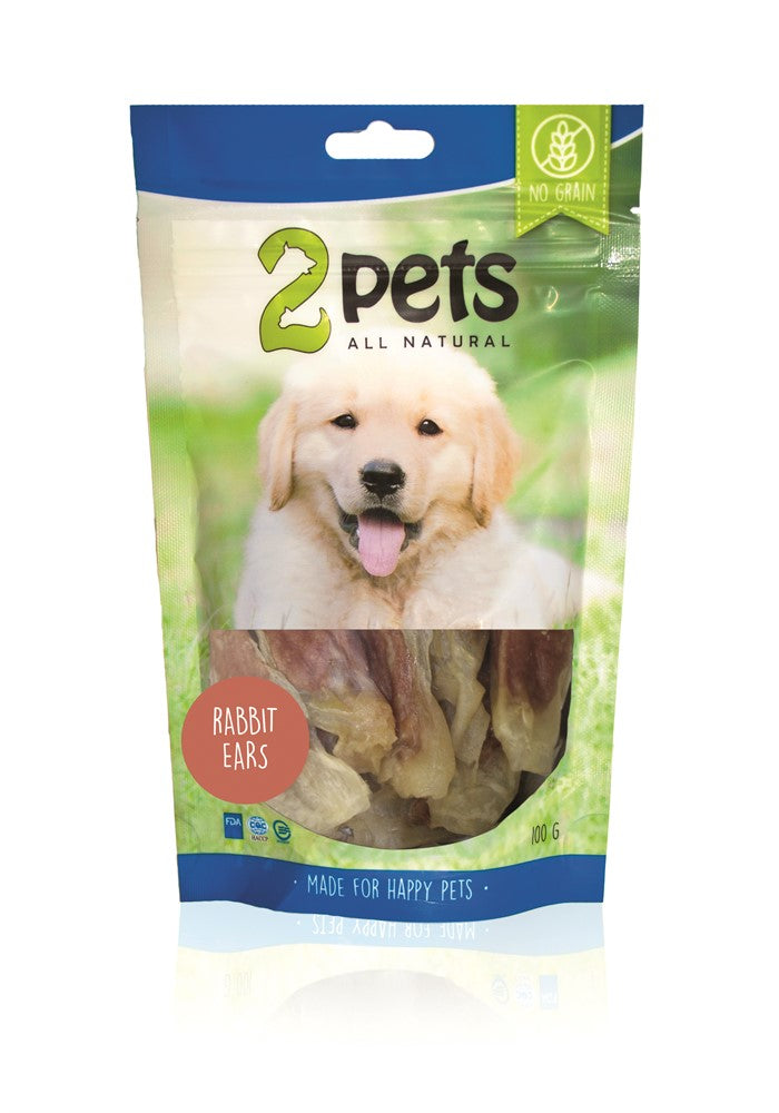 Trixie 2pets Rabbit ears w. Rabbit Meat 100g