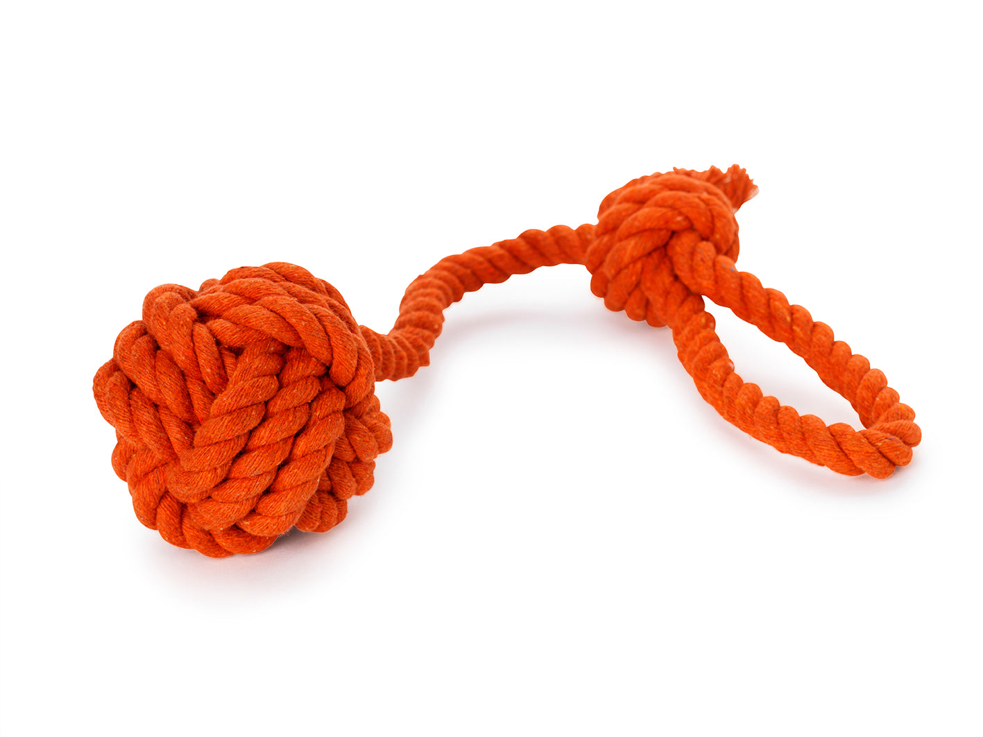 Dogman Leksak Repboll med handtag Orange
