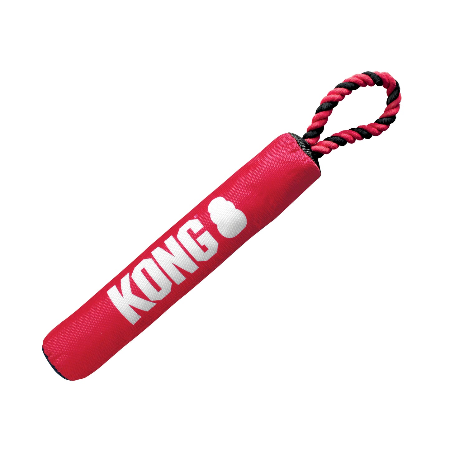 Kong Leksak Signature Stick med Rep Röd M
