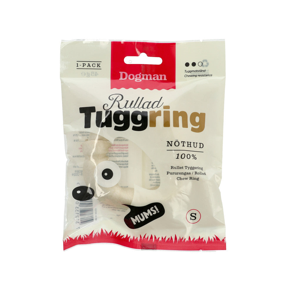 Dogman Tuggring Nöthud S – Litet Naturligt Tuggben