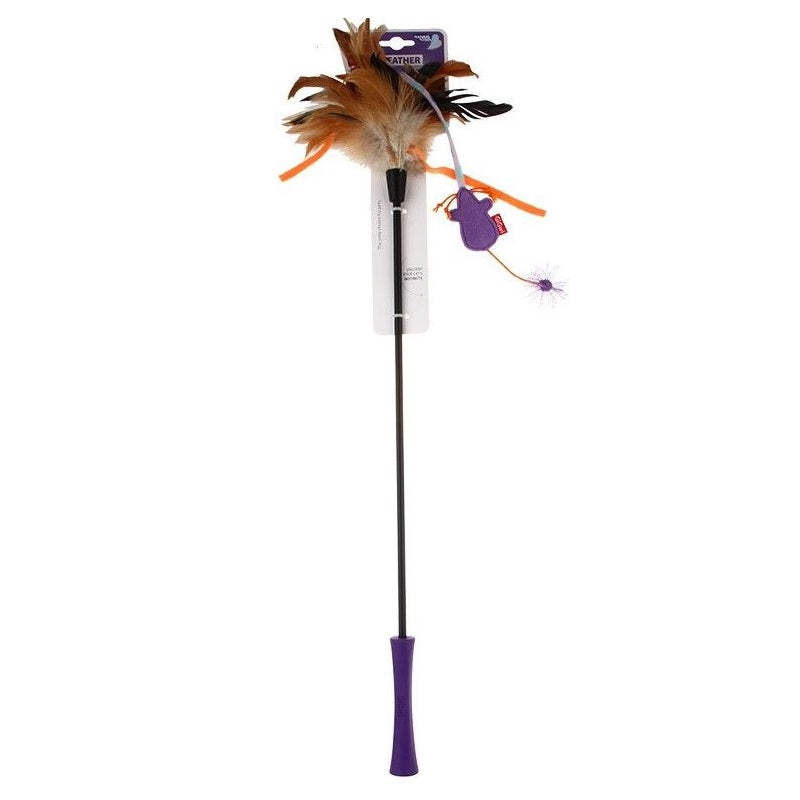 GiGwi Feather Teaser Brun 53cm – kattspö