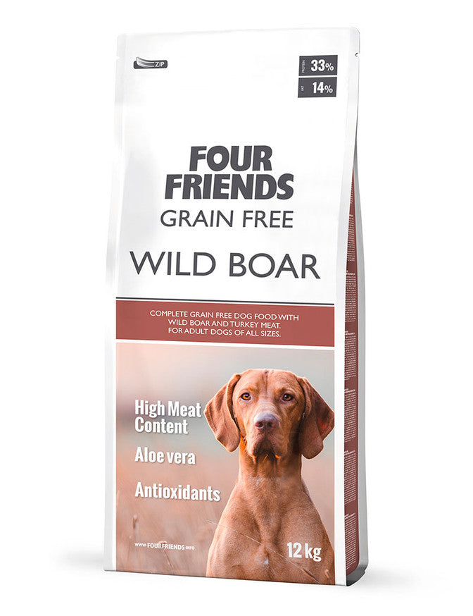 FourFriends Grain Free Wild Boar – Torrfoder 12 kg