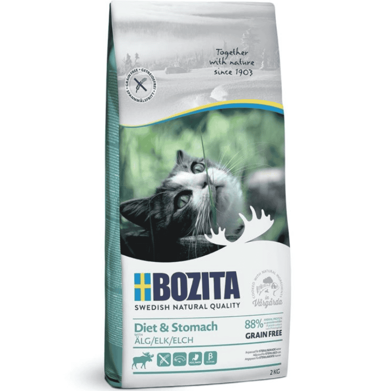 Bozita Diet & Stomach Älg Torrfoder Katt 2kg