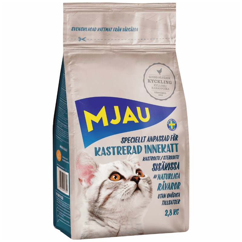 Mjau Kastrerad Innekatt Kyckling Torrfoder 1.4kg