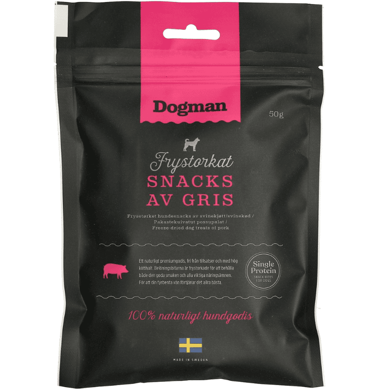 Dogman Frystorkat Snacks av Gris 50g