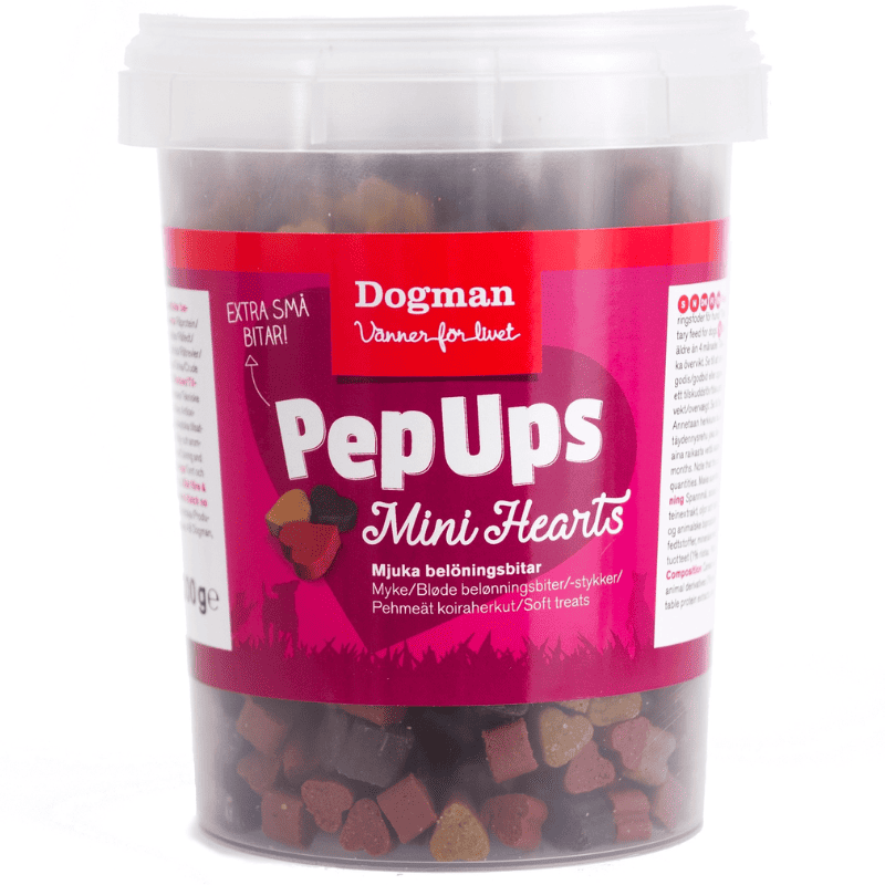PepUps Mini Hearts Hundgodis Kyckling, Biff & Lamm 50g