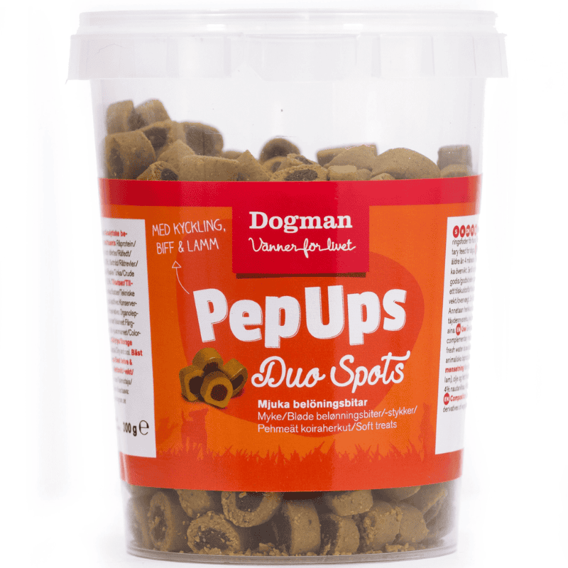 PepUps Duo Spots Hundgodis 3 Smaker 60g