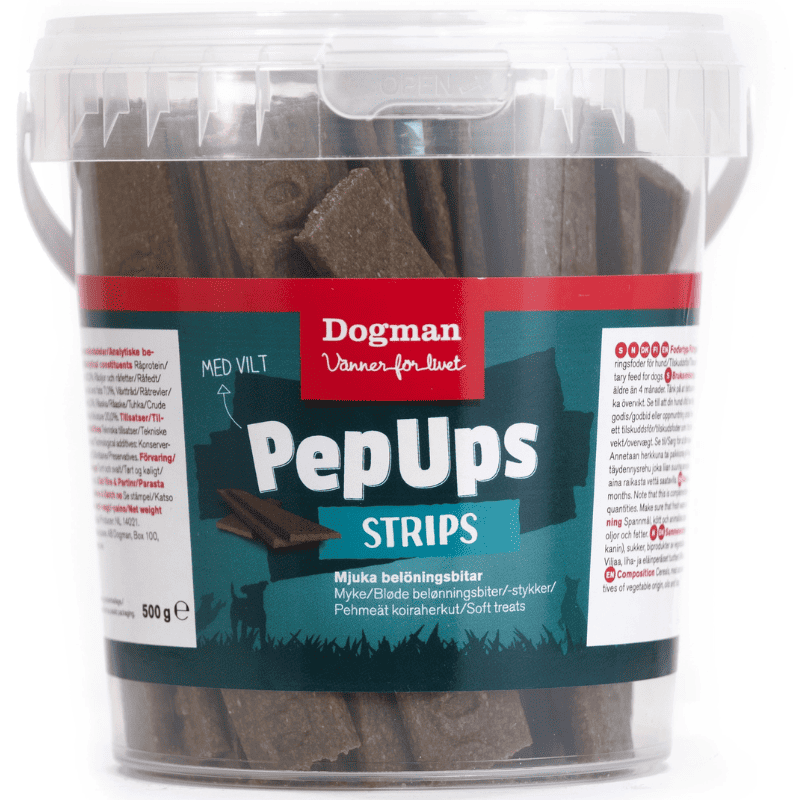 PepUps Strips Vilt Hundgodis 100g
