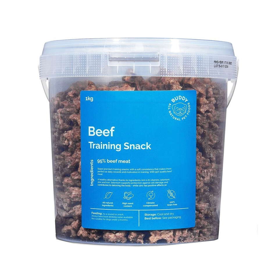 Buddy Träningsgodis Nöt 1kg – 95% Nötkött