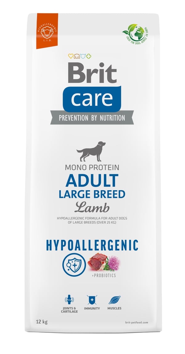 Brit Care Dog Hypoallergenic Adult Large Breed, Lamb, 12 kg