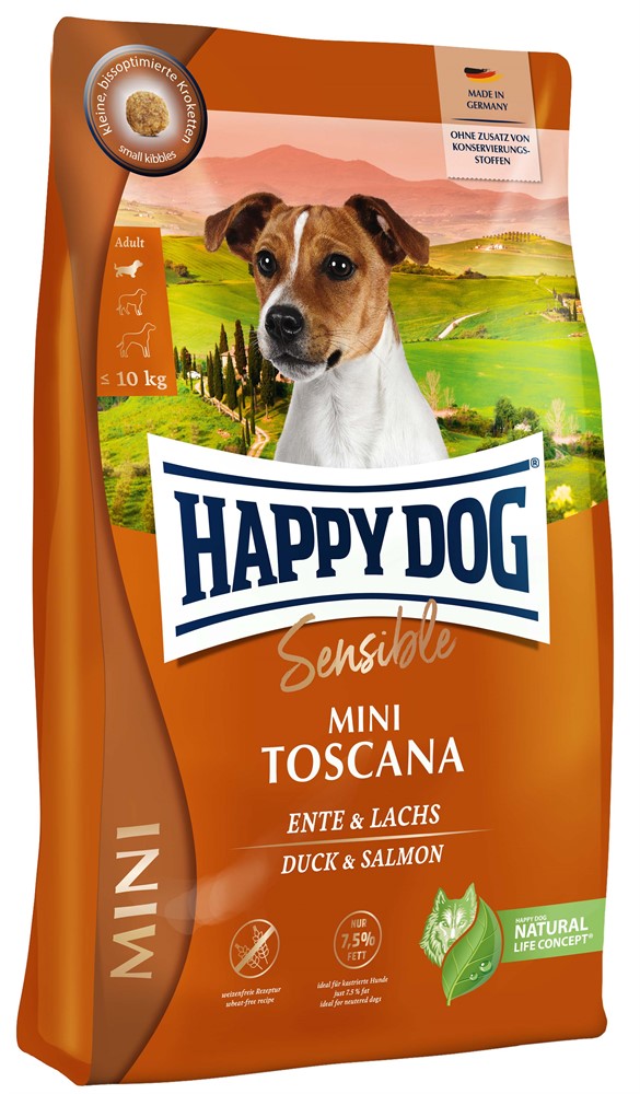 Happy Dog Mini Toscana Anka & Lax 300g