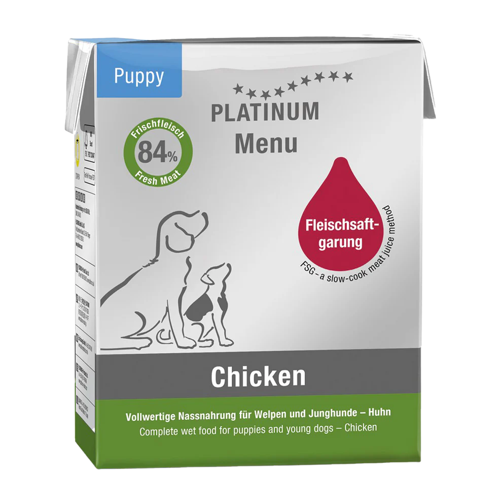 Platinum Menu Puppy Chicken – 84 % färskt kött