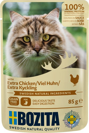 Bozita Feline Grain Free Extra Kyckling i sås 12x85 g
