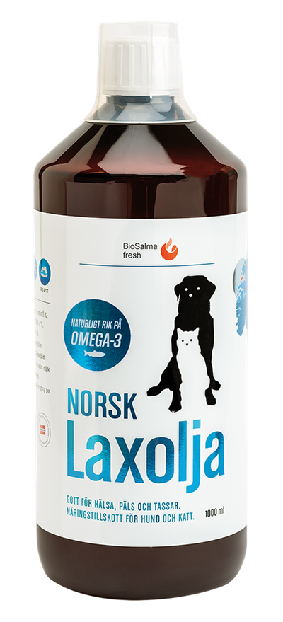 Norsk Laxolja för hund & katt Biosalma 1000 ml