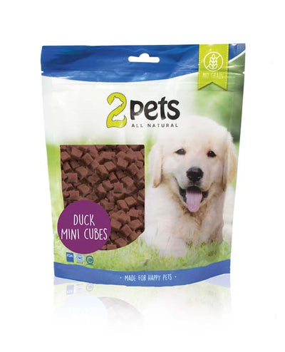 2Pets Hundgodis 2pets Dogsnack Duck MiniCubes 400 g