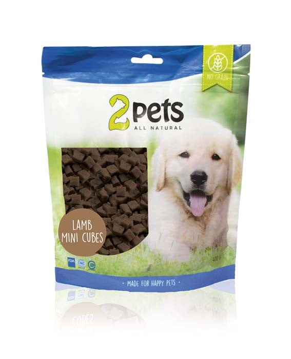 Hundgodis 2pets Dogsnack Lamb MiniCubes 400 g