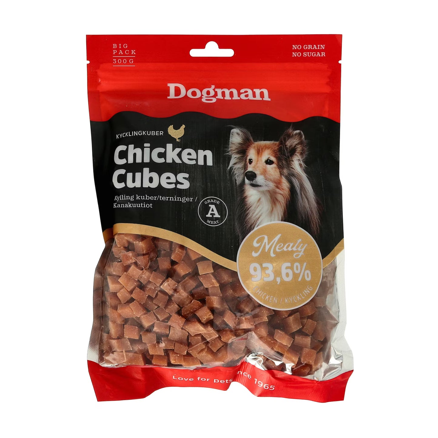 Dogman Meaty Kuber av Kyckling Hundgodis 300g