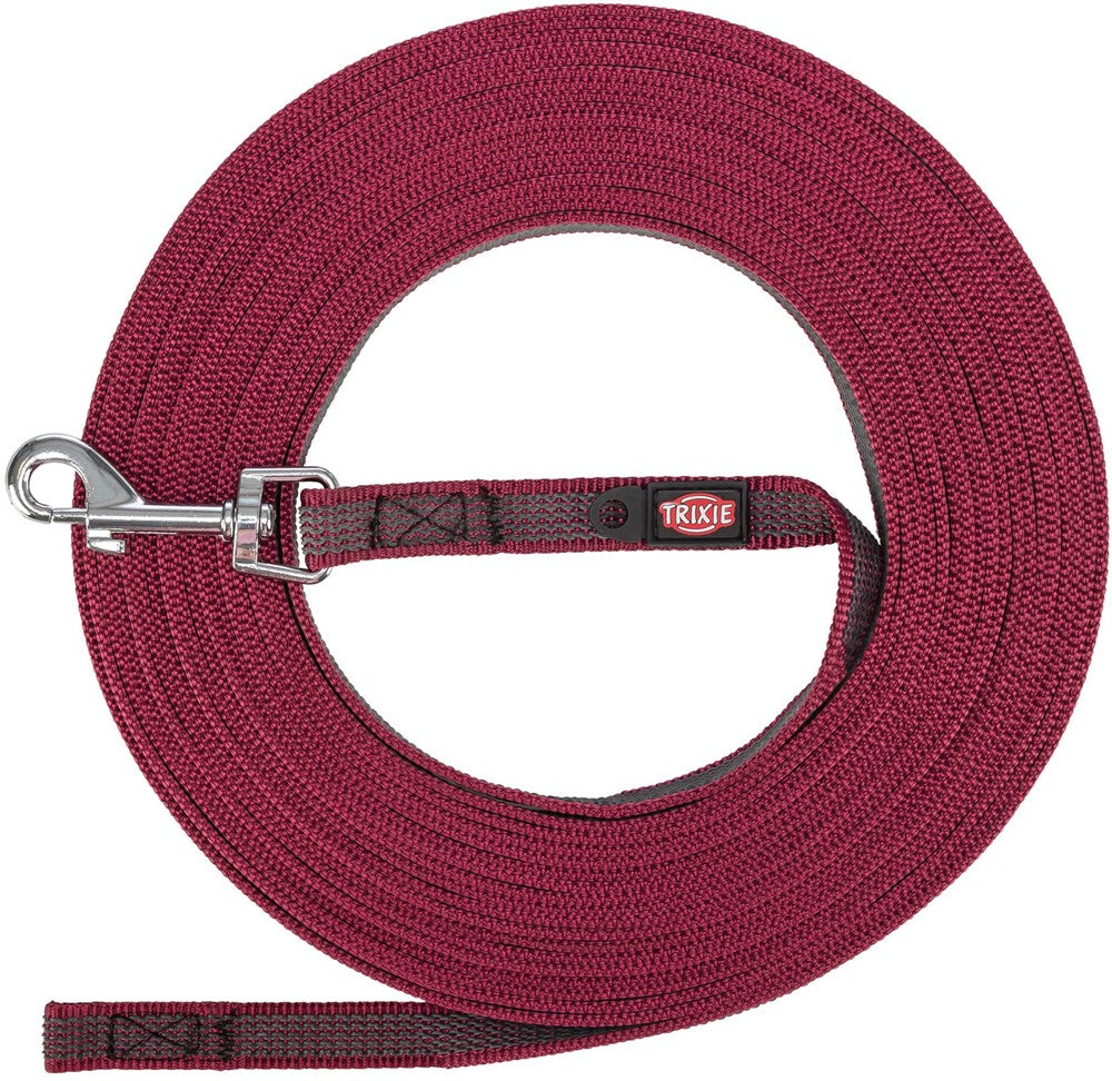 Trixie Spårlina Gummerad Sangria S-M 5 m/15 mm