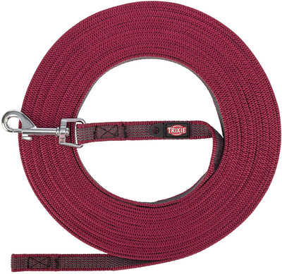 Trixie Spårlina Gummerad Sangria S-M 5 m/15 mm