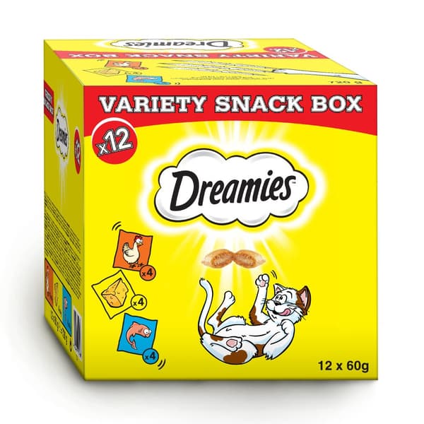 Dreamies Kattgodis Mix, 60 g x 12 stycken