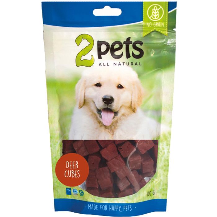 2pets Deer MiniCubes Hundgodis 100g
