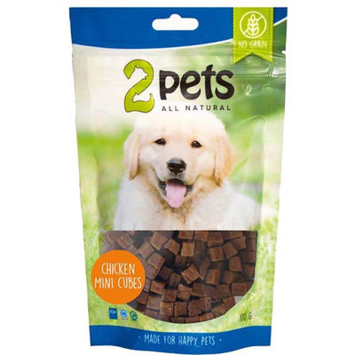 2pets Hundgodis MiniCubes Kyckling 100g
