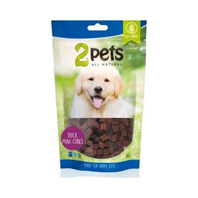 2pets Dogsnack Mini Cubes Anka 100g