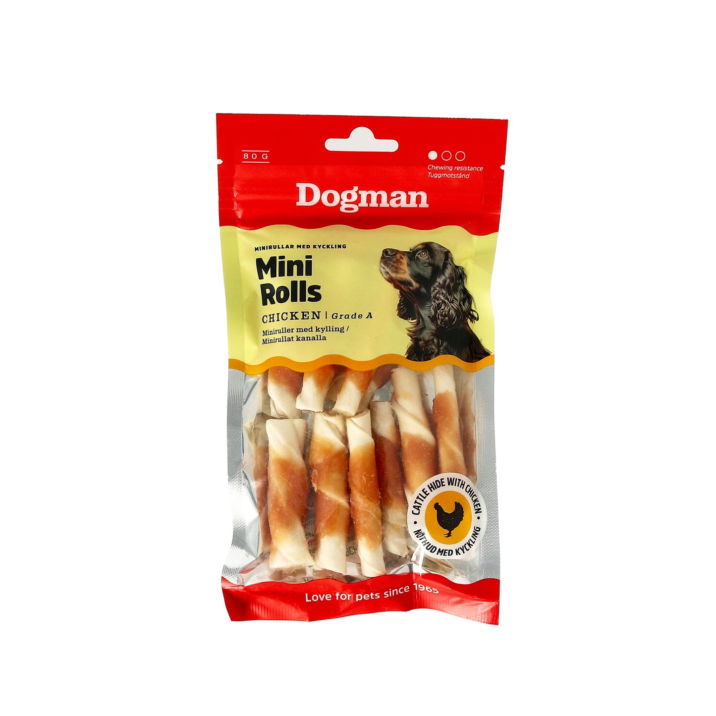 Dogman Minirullar med Kyckling Vit 80g