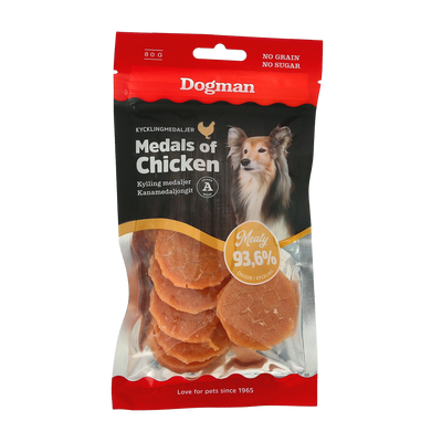 Dogman Meaty Kycklingmedaljer Hundgodis