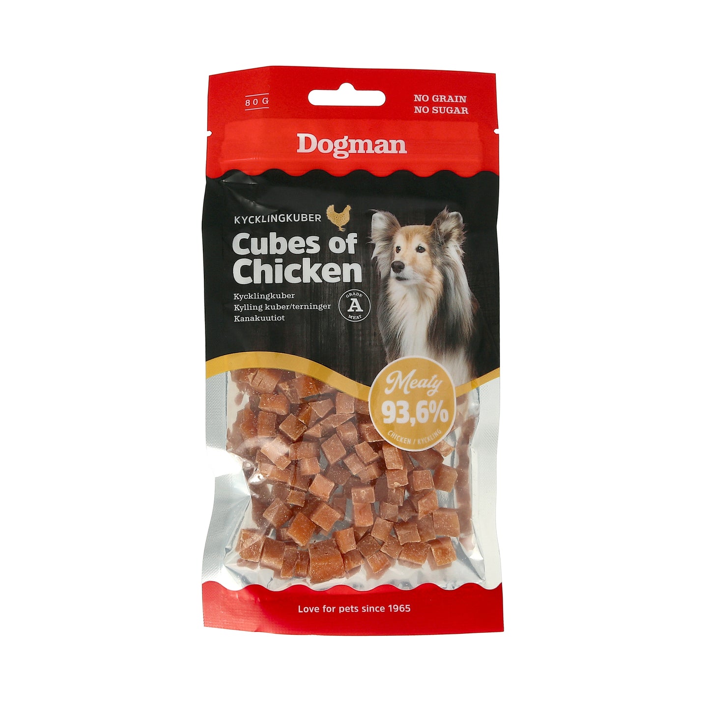 Dogman Meaty Kuber Kyckling Hundgodis 80g