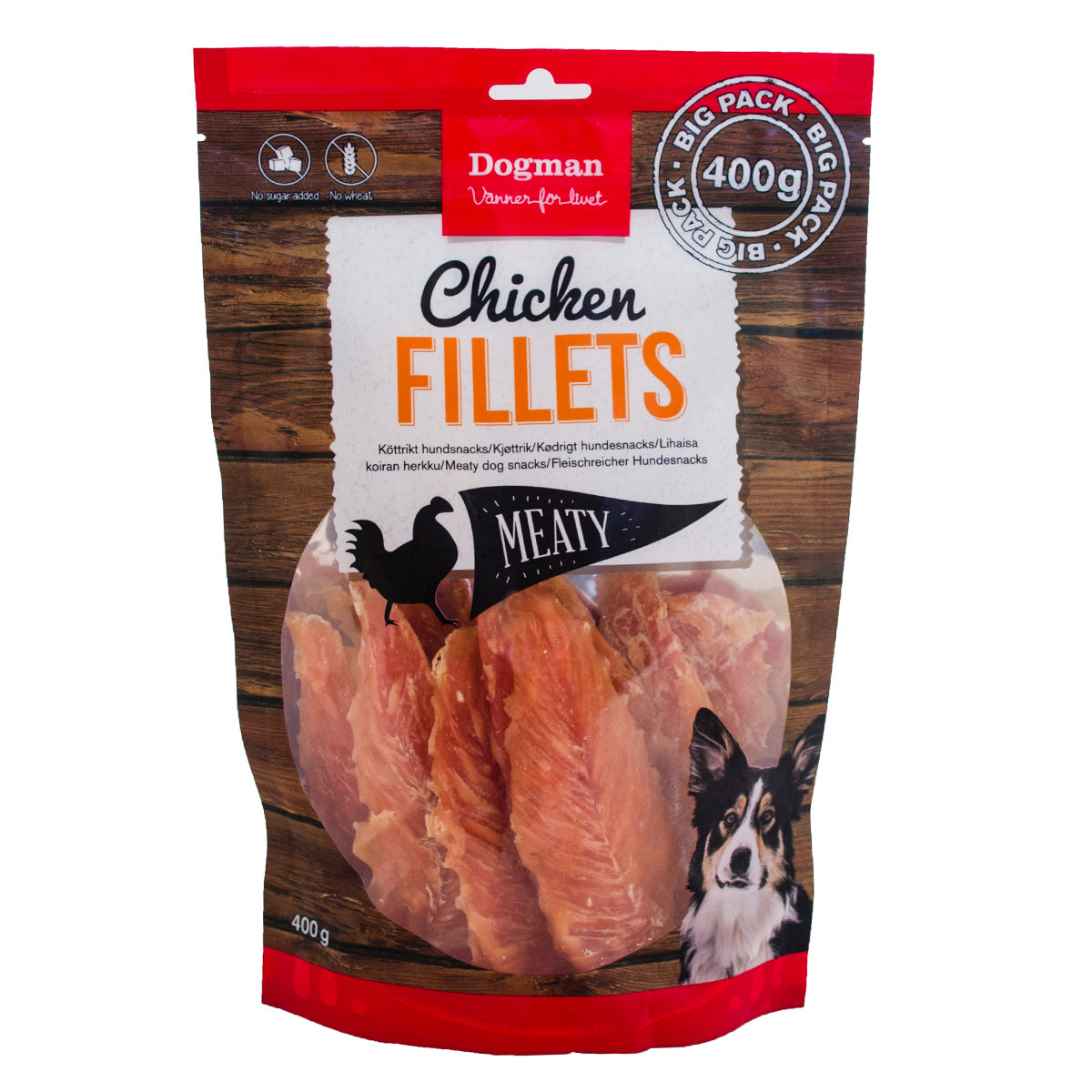 Dogman Meaty Kycklingfilé Hundgodis 400g