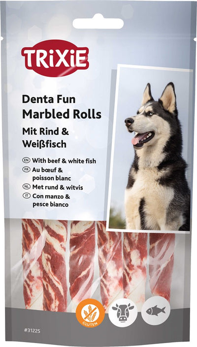 Trixie Denta Fun Tuggben med oxkött 6-pack - 70 g