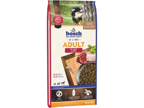 Bosch Tiernahrung torrfoder för hundar 15 kg Adult Lamb, Rice