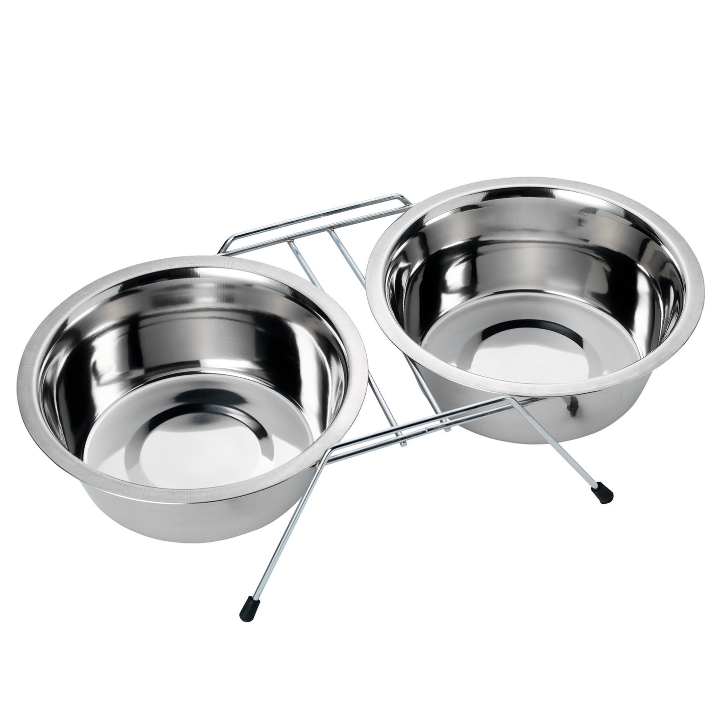 Dogman Matbar 2 Skålar Rostfri Metall 2x800ml