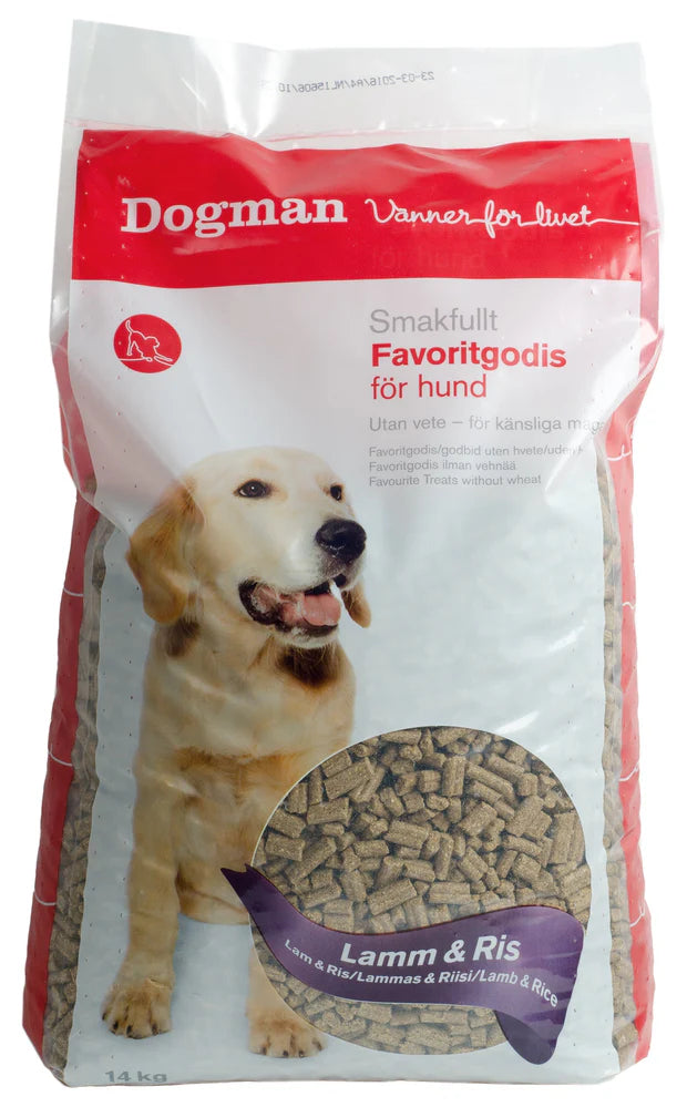 Dogman Favoritgodis Lamm & Ris – Hundgodis 14 kg