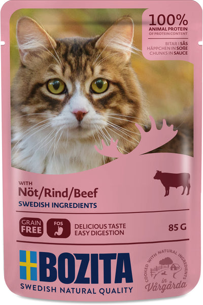 Bozita Beef Chunks in Sauce Våtfoder för katt 85g