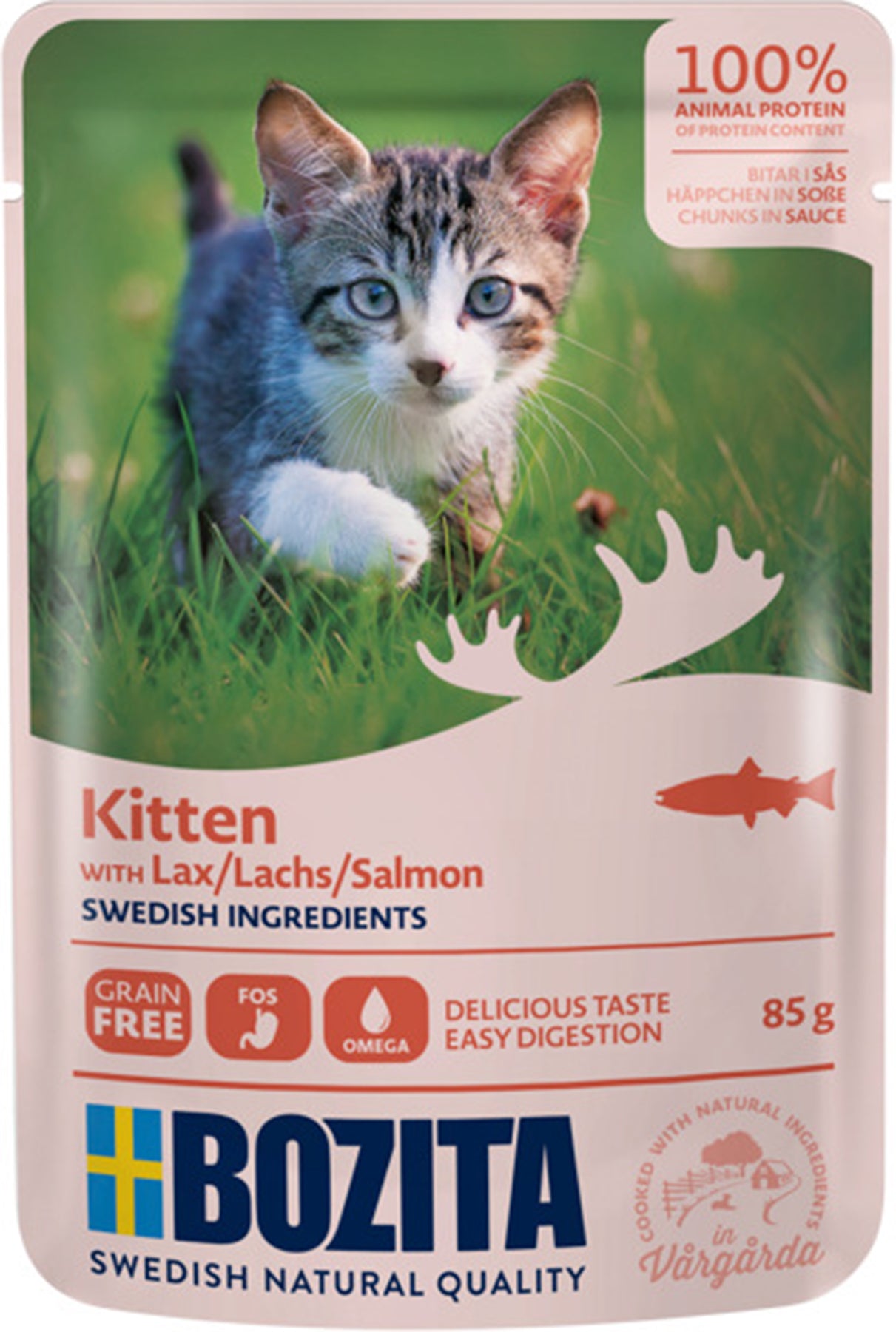 Bozita Kitten With Salmon in Sauce Våtfoder för katt 85g
