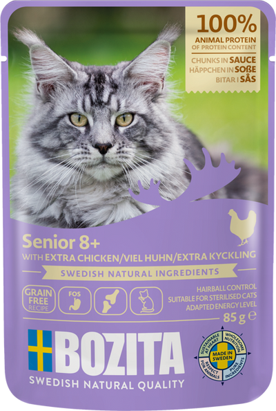 Bozita Senior 8+ With Extra Chicken in Sauce Våtfoder 85g