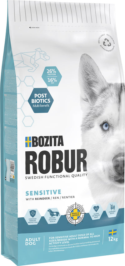 Bozita Robur Adult Sensitive Reindeer Hundfoder 12kg