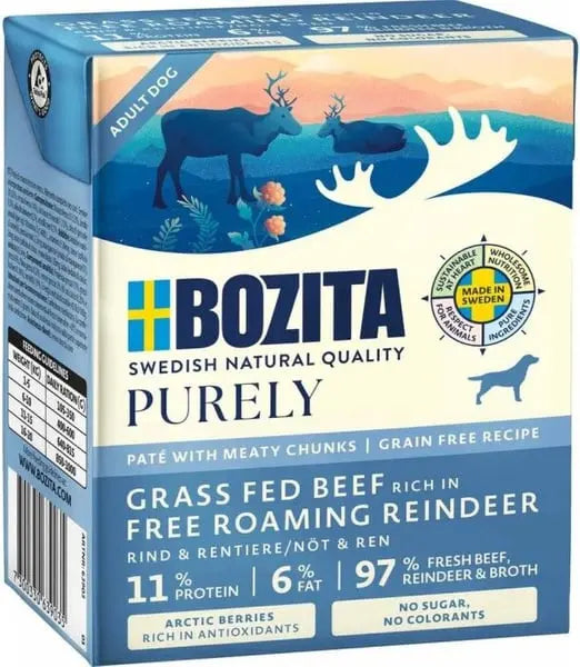 Bozita Purely Nöt & Ren Våtfoder Hund 370g