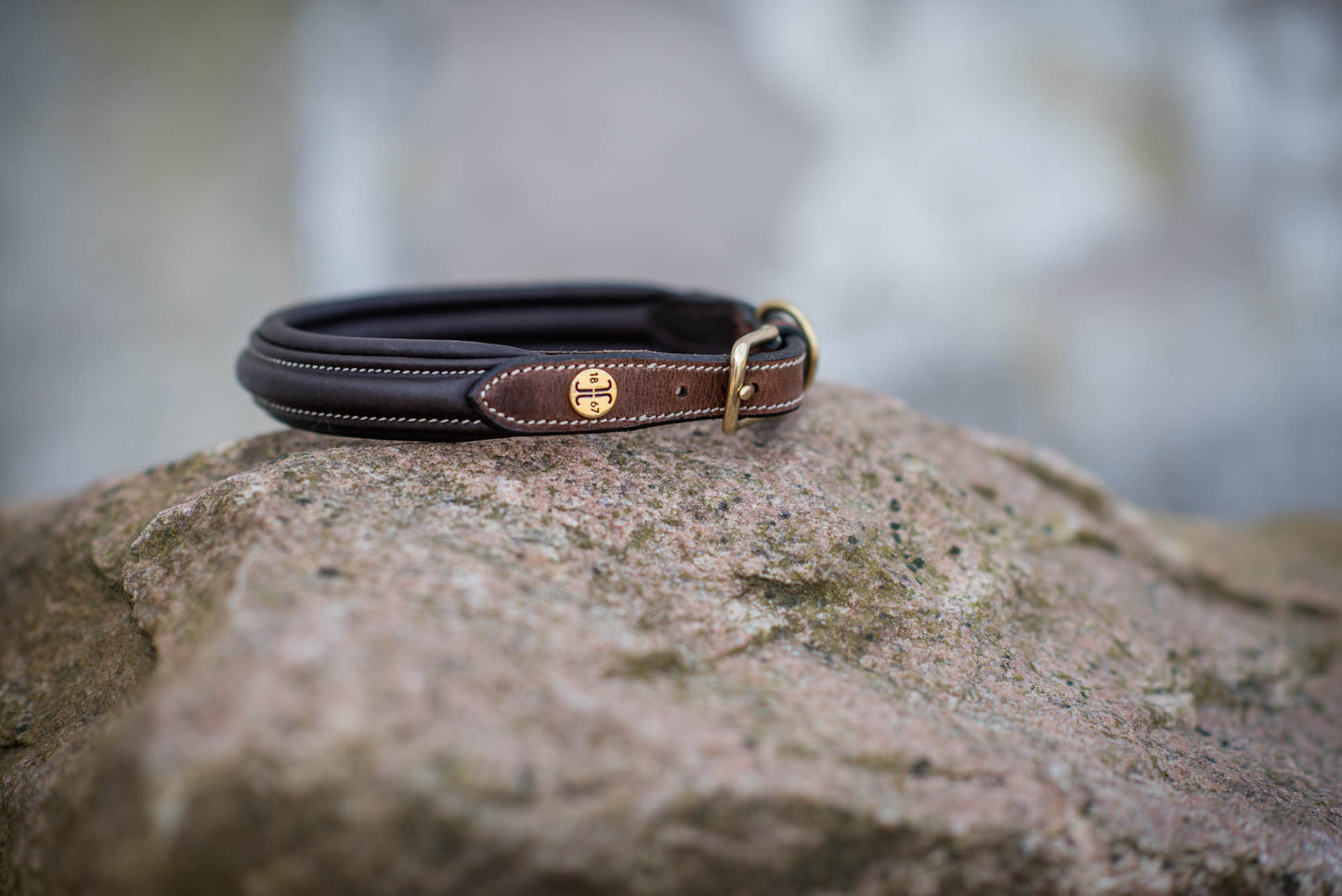 Jacson London Hundhalsband Brun 30cm