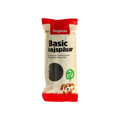 DOGMAN Bajspåsar basic 50-pack Svart, utan knythantag