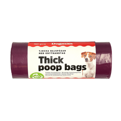 Dogman Bajspåsar med handtag 50p Lila
